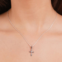 925 Sterling Silver Cross Charm Minimalist Pendant