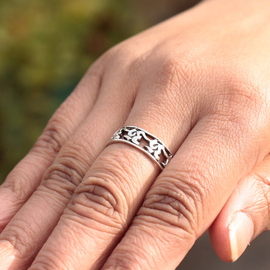 925 Sterling Silver Plain Silver Ring for Women | Authentic Silver Jewelry | Handcrafted Elegant Gift