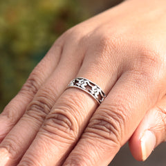 925 Sterling Silver Plain Silver Ring for Women | Authentic Silver Jewelry | Handcrafted Elegant Gift