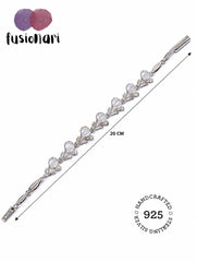 925 Sterling Silver Moonstone Gemstone Leaf Design Bracelet For women & Girls