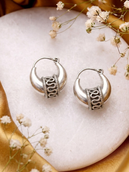 925 Sterling Silver Earrings for Women | Handmade Silver Jewelry | Elegant Daily Wear Gift
