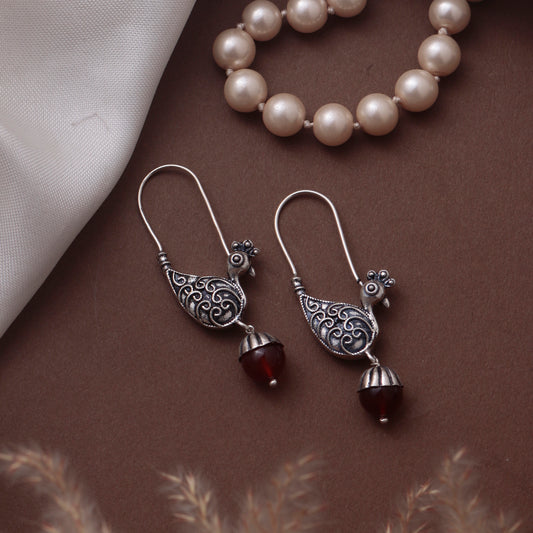 925 Sterling Silver Carnelian Gemstone Earrings for Women | Red Stone Healing Jewelry