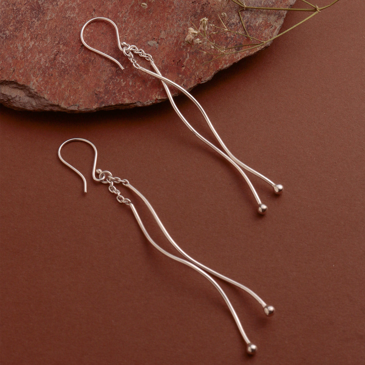 925 Sterling Silver Plain Silver Earrings for Women | Authentic Silver Jewelry | Handcrafted Elegant Gift