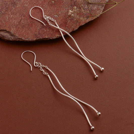 925 Sterling Silver Plain Silver Earrings for Women | Authentic Silver Jewelry | Handcrafted Elegant Gift
