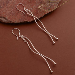 925 Sterling Silver Plain Silver Earrings for Women | Authentic Silver Jewelry | Handcrafted Elegant Gift