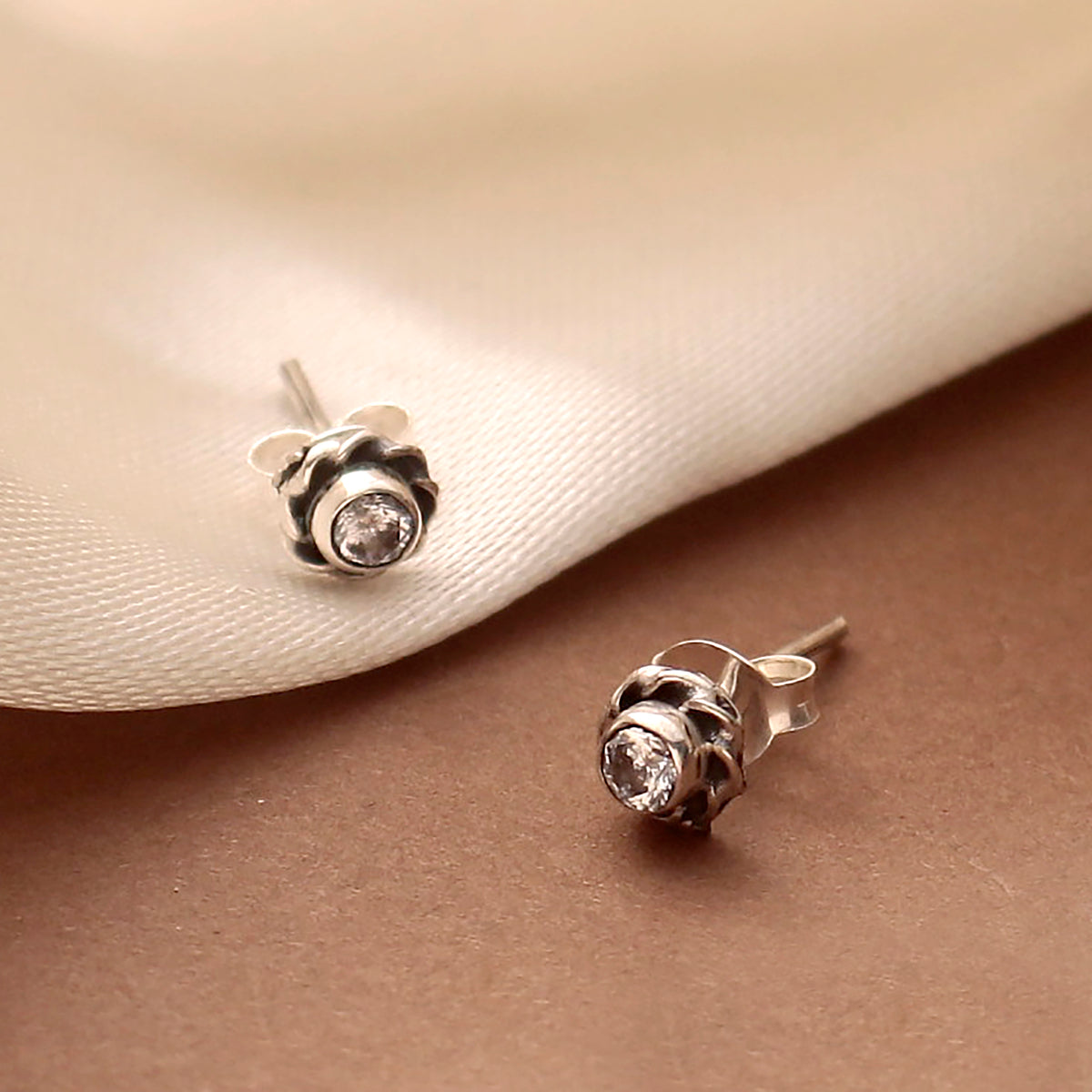 925 Sterling Silver Zircon Eartops for Women | Sparkling Stone Jewelry | Elegant Gift