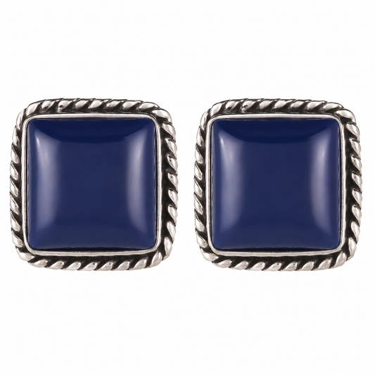 925 Sterling Silver Lapis Lazuli Earrings for Women | HandCrafted Jewellery