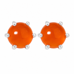 925 Silver Carnelian Stud Earrings  for women