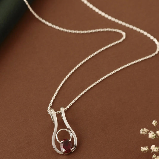 925 Silver Amethyst Pendant with 18" Chain for Women | Meditation & Healing