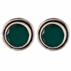 925 Sterling Silver Green Onyx Earrings for Women | HandCrafted jewellery |
