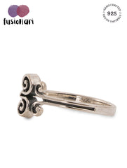 925 Sterling Silver Swirl Design Ring for Women and Girls