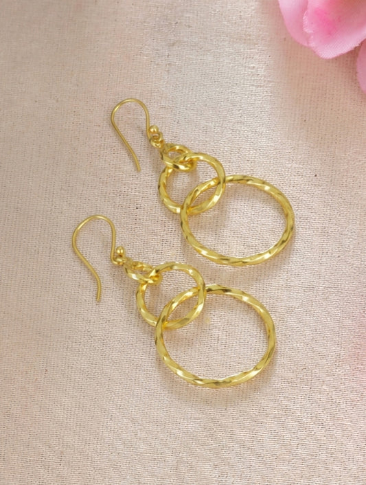 925 Sterling Silver Gold Plated Earrings for Women | Handmade Jewelry | Elegant Daily Wear Gift