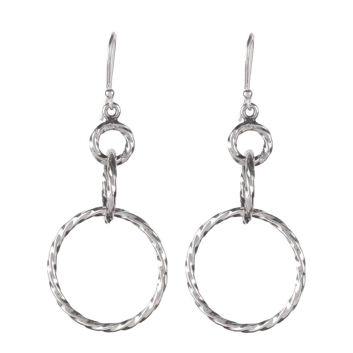 Fusionari 925 Sterling Silver Earrings | Handmade Minimalist Jewelry | Elegant Timeless Design | Size 5.5x2.5 cm | One Pair