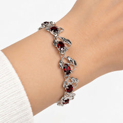 Padmavali - Garnet Link Bracelet