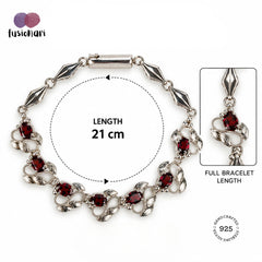 Padmavali - Garnet Link Bracelet