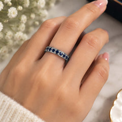 Ambud - Blue Sapphire Silver Ring