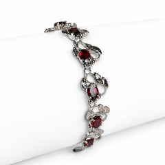 Padmavali - Garnet Link Bracelet