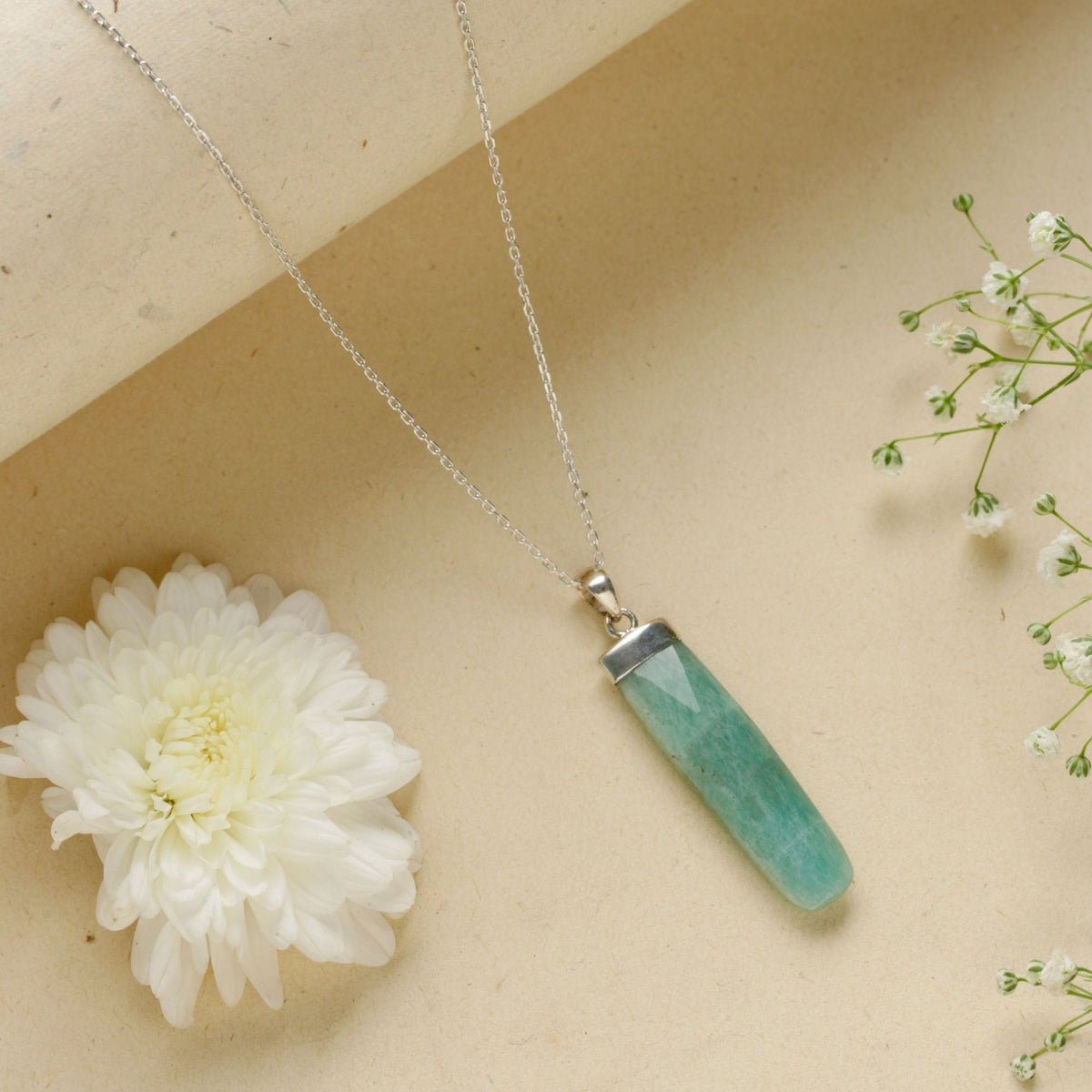 Shail – Amazonite Silver Pendant