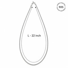 925 Sterling Silver Snake Chain with Spring Lock