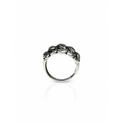 925 Silver Ring Braided Interwoven Textured Band Design