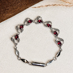 Padmavali - Garnet Link Bracelet