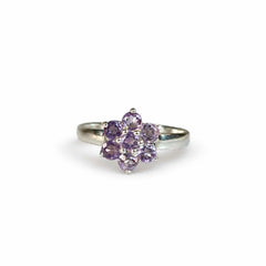 Parijat - Amethyst Silver Ring