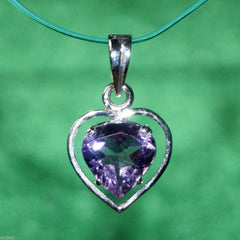 Anahata – Amethyst Silver Heart Pendant