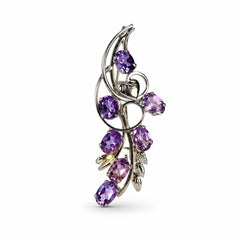 Alankara - Amethyst Floral Brooch