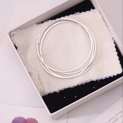925 Sterling Silver Classic Hoop Earrings for Women Round Minimalist Circular Design