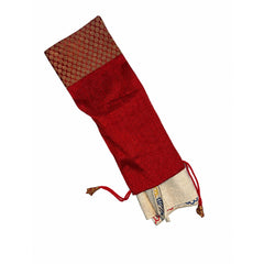 King & Queen Board Game "LUDO" embroidered on cotton fabric with playing dice and wooden coins with a zip pouch
