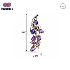Alankara - Amethyst Floral Brooch