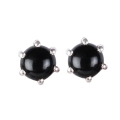 Bindi – Black Onyx Silver Stud Earrings