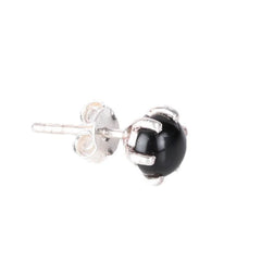 Bindi – Black Onyx Silver Stud Earrings