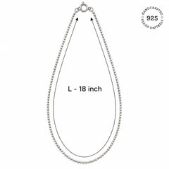 925 Sterling Silver Ball Chain with Spring Lock