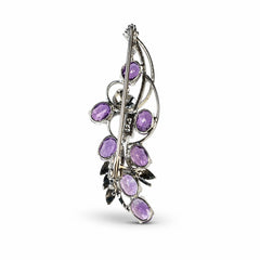 Alankara - Amethyst Floral Brooch