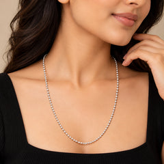 925 Sterling Silver Ball Chain with Spring Lock
