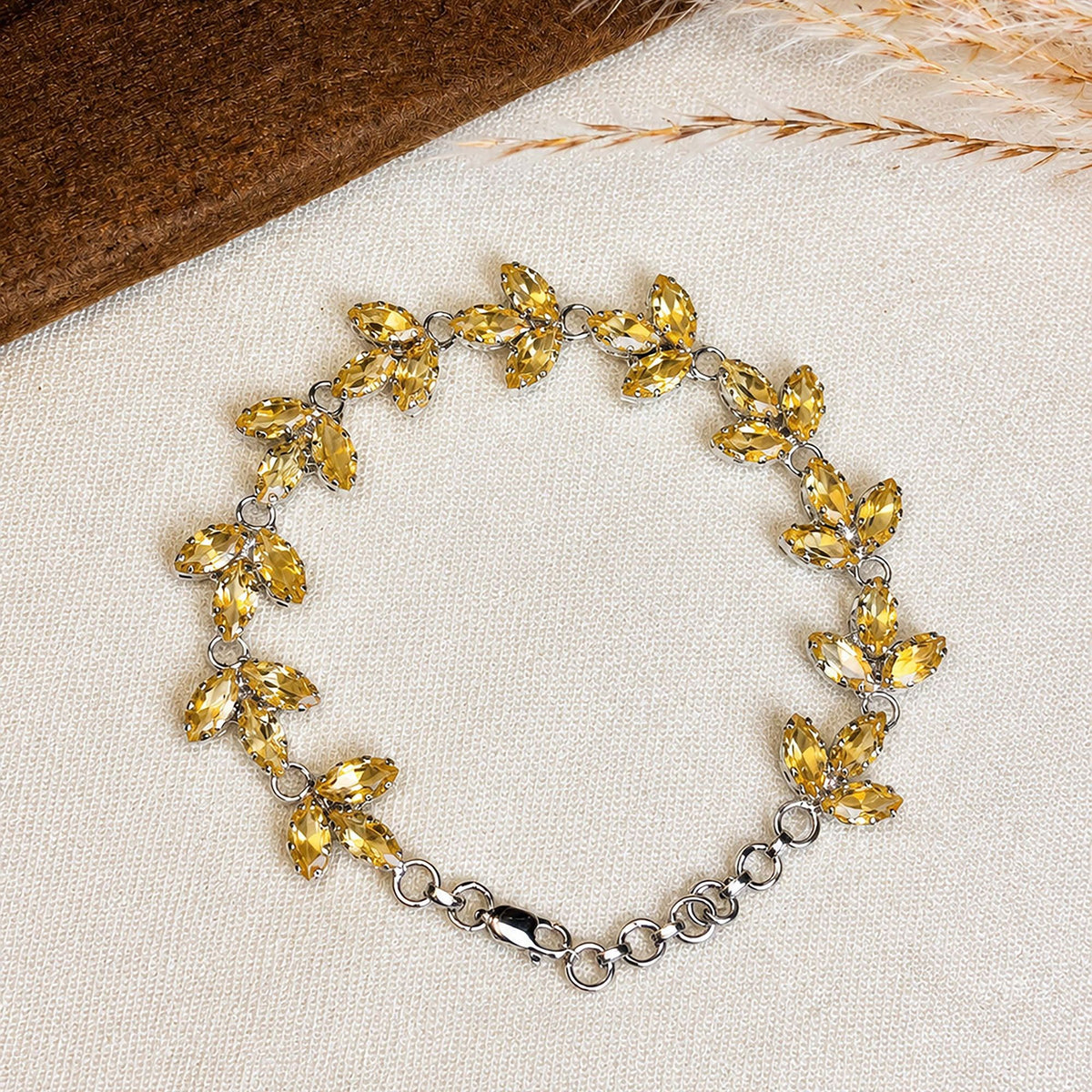 Kisalaya - Citrine Leaf Bracelet