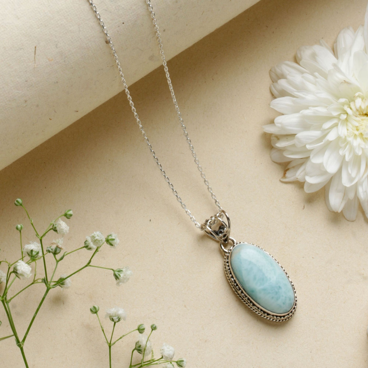 Salila – Larimar Silver Pendant