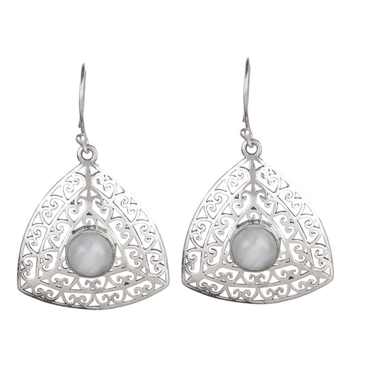 925 Sterling Silver Moonstone Earrings for Women | Rainbow Sheen Birthstone Jewelry