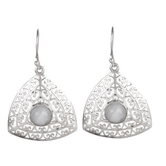 925 Sterling Silver Moonstone Earrings for Women | Rainbow Sheen Birthstone Jewelry