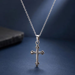 925 Sterling Silver Cross Charm Minimalist Pendant
