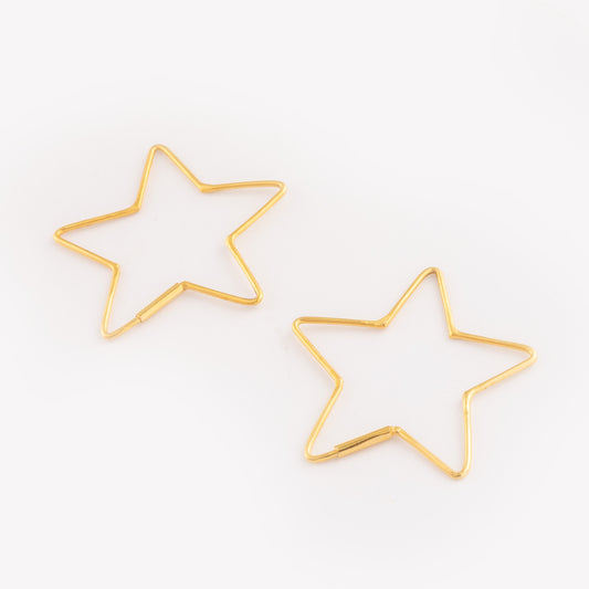 Fusionari 925 Sterling Silver Gold Plated Earrings for Women | Handmade Minimalist Jewelry | Lightweight |Elegant Everyday Wear Gift |1.6 gm | Size 3x3 cm |  1 Pair