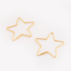 Fusionari 925 Sterling Silver Gold Plated Earrings for Women | Handmade Minimalist Jewelry | Lightweight |Elegant Everyday Wear Gift |1.6 gm | Size 3x3 cm |  1 Pair