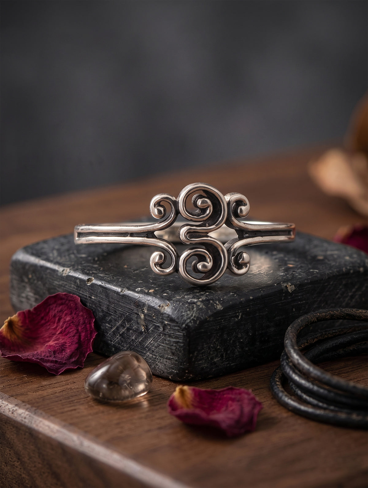 925 Sterling Silver Swirl Design Ring for Women and Girls