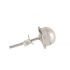 925 Sterling Silver Pearl Eartops for Women | Cream Gemstone Jewelry | Handcrafted Elegant Gift