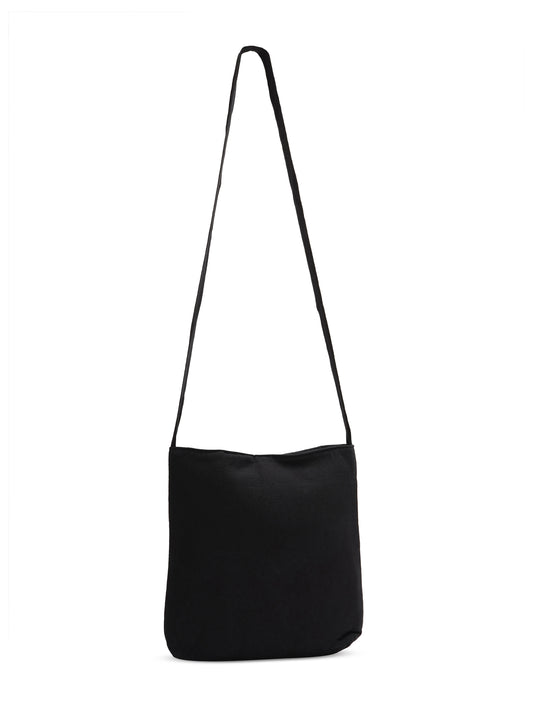 Handmade Floral Crossbody Black Bag made from Dupion & cotton Duck Fabric with Embroidery For Women & Girls