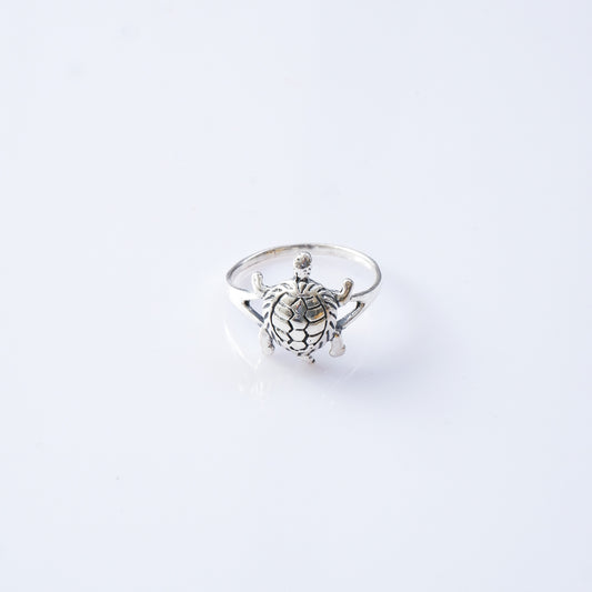 925 Sterling Silver Turtle Ring for Women | Handmade Silver Jewelry | Elegant Daily Wear Gift