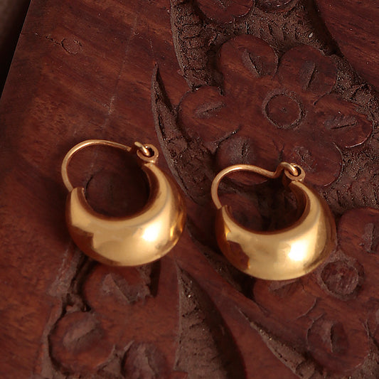 925 Sterling Silver Gold Plated Silver Hoop Earrings for Women | Minimal Hoop Jewelry | Elegant Gift