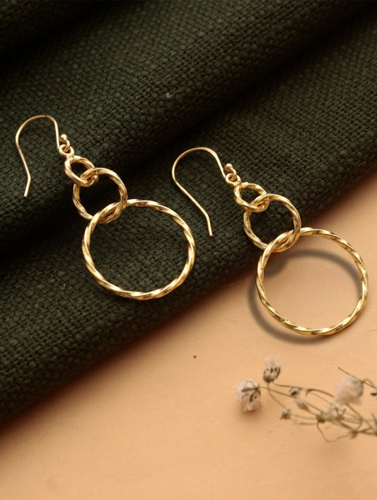 925 Sterling Silver Gold Plated Earrings for Women | Handmade Jewelry | Elegant Daily Wear Gift
