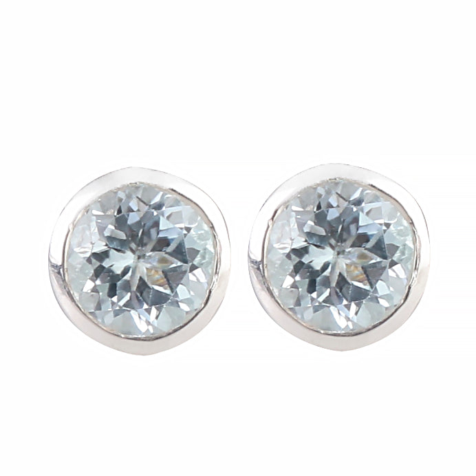 925 Sterling Silver Blue Topaz Earrings for Women | Sparkling Birthstone Gift Jewelry